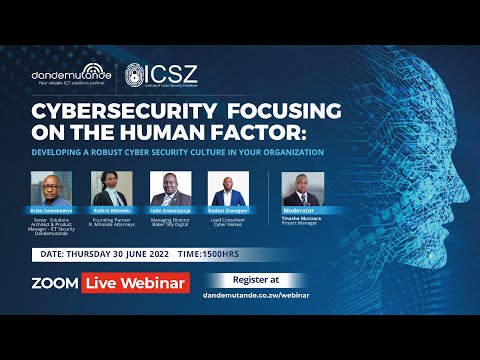 Webinar: Cybersecurity focusing on the Human Factor Part 1
