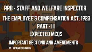 Employees’ Compensation Act, 1923 - Part III | MCQs for RRB Staff & Welfare Inspector Exam