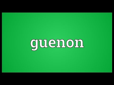 Guenon Meaning