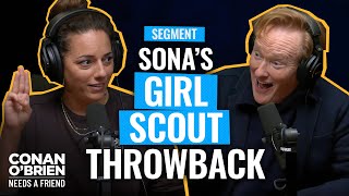 Conan Reacts To Sona & David's Childhood Scout Photos | Conan O'Brien Needs A Friend