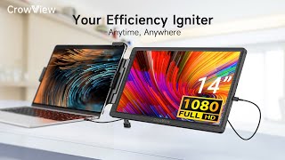 CrowView - The Ultimate 14'' Portable Laptop Screen Extender - Elecrow Dual Monitor