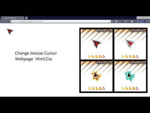 Custom mouse Cursor change website Html Css