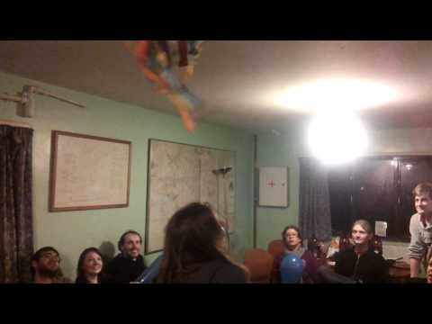 Lydia's Indestructible Pinata (and me getting hit in the chest with a hammer)