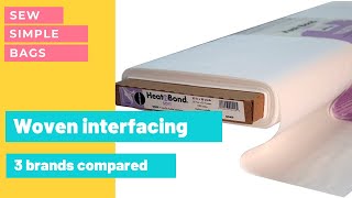 Fusible woven interfacing comparison. ShapeFlex SF101, WovenFuse 2 and Thermoweb Soft Woven compared