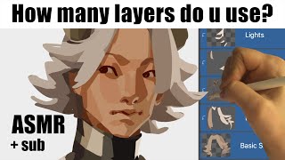 How I Use Layers For Digital Art #digitalart #digitalpainting