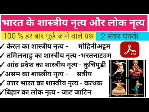 भारत के प्रमुख शास्त्रीय नृत्य तथा लोक नृत्य