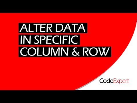 ALTER DATA in SPECIFIC COLUMN and ROW (SQL)