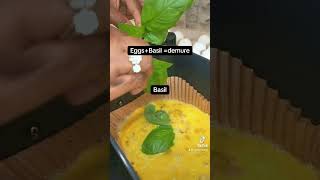 Eggs and basil recipe #bocconi #youtubeshorts #recipe #food #health #eggs #airfryer