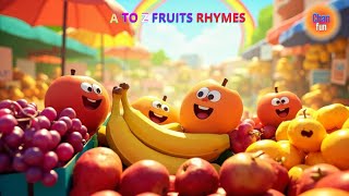 "A to Z Fruits 🍎 | Learn Fruit Names with Rhyme | ABC Song for Kids | Chanda’s Fun Rhymes"