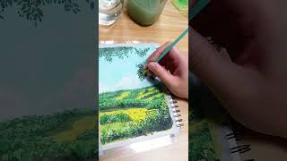 painting nature 🍃🖌   #gouache #scenerypainting #natureart