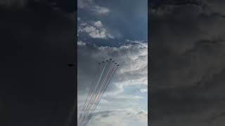 20241006 空軍雷虎小組國慶預演7機噴彩煙