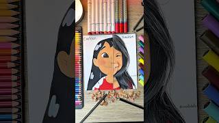 Drawing Lilo in an Animated and Realistic Style 🩵🤎 (Lilo and Stitch) #drawings #drawing #stitch