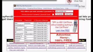 xFREEx Website Passwords and Usernames