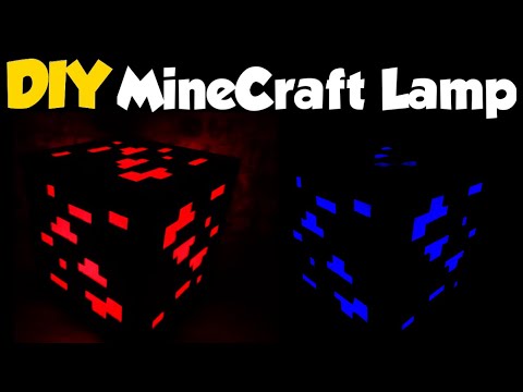 Diy MINECRAFT Lamp (I used Balloons to change the Ore colors)