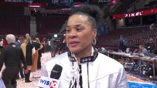 WIS' Rick Henry interviews Coach Dawn Staley