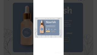 Skincare animated website design #figmaforbeginners #webdesign #figma #animation #website