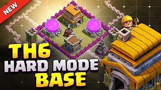 New BEST TH6 War BASE for HARD MODE in 2025 ⚒️ INSANE Town Hall 6 Base Link + Proof Replays