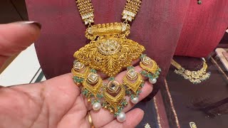 Tanishq Kundan Jadau Necklace Set with Price/Kundan Sets/Bridal Sets/Gold Necklace Sets/Im deeya