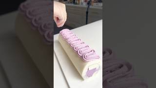 Would you try this coconut purple cake roll? #rollcake #cakeroll #recipe