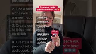 If you want to start passive income do this! #passiveincome #passiveincometips #passiveincomeonline