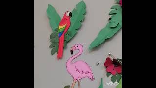 Tropical theme decor by food menu art and travel #