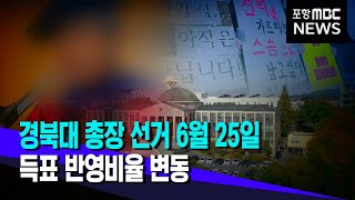 경북대 총장 선거 6월 25일..득표 반영 비율 변동 (2024.04.19/뉴스투데이/포항MBC)