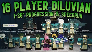 16 Player Diluvian 1-20* Abridged Progression & Speedrun || Deepwoken