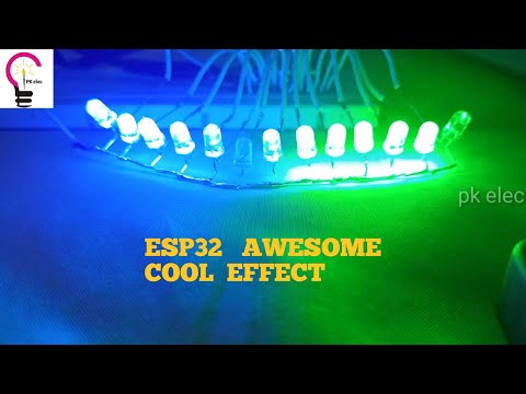 ESP32 Sequential LED Project || ESP32 LED Chaser with Awesome Cool EFFECTS