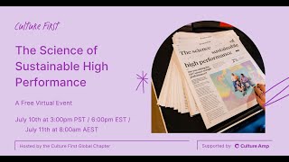 The Science of Sustainable High Performance