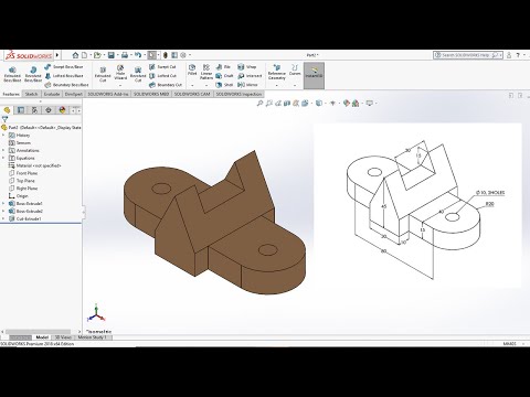 Solid works Beginners Tutorial | Cad Software | Simple drawing in Solid works | RR Tutorials