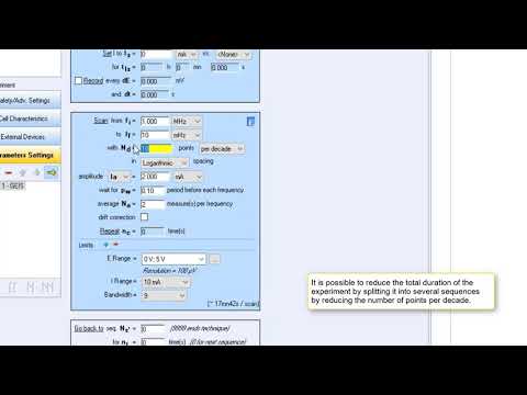 Split an EIS experiment into multiple sequences - Software tip - BioLogic