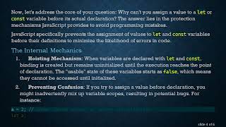 Understanding the Limits of Variable Assignment with let and const in JavaScript