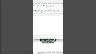 How to insert your signature into Excel. ✍🏼 #excel  #scribe #scribehow #tutorial