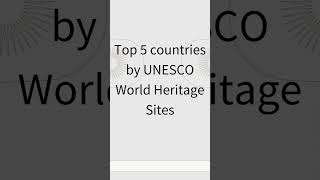 Top 5 Countries by UNESCO World Heritage Sites