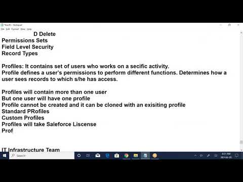 Salesforce Admin Learn How to Create Profiles