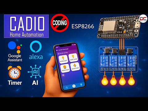 Control Your Home with AI and No Code! 🤯 | NodeMCU + Cadio App Home Automation| Dharani Creations