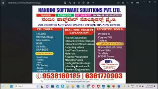 Talend ETL Tool With Snowflake| Real Time Online & Offline Training| Venkat|+91-9538160185|Bangalore