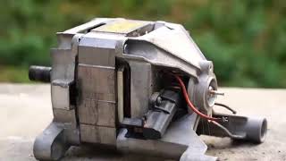 Converting the washing machine motor into a household generator, not only the power generation ef...