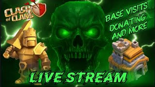 🔴 Th7 Donating 446/500 | Base Visits & More | Clash of Clans |