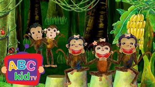 Five Little Monkeys Jumping on the Bed | ABC Kid TV Nursery Rhymes & Kids Songs