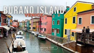Burano Island in Venice, Italy Walking Tour 4K