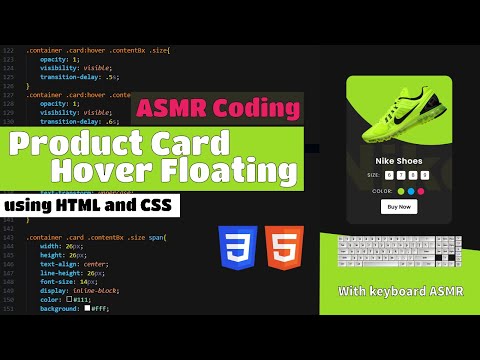 ASMR Programming | Product Card Hover Floating - No Talking