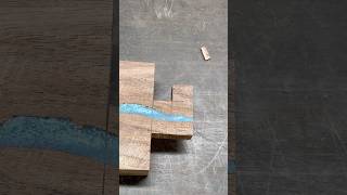 Wood joint #wood #woodscraft #woodworking #woodjoinery #walnut #handmade #epoxy #fun #woodwork