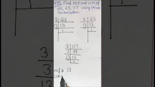 HCF and LCM by prime factorisation method||#maths #mathstricks #lcm #hcf #hcfandlcmtricks