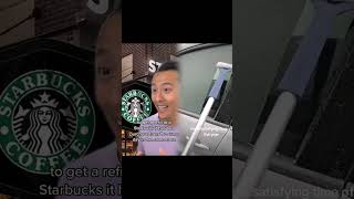 Did you know we can get unlimited free refills at Starbucks?! #starbucks #financetok #learnontiktok
