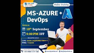 Azure DevOps + Azure Admin - New Batch | Kalyan IT Hub