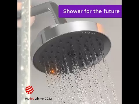 Full flow yet sustainable, Oasense Reva smart shower head automatically saves you water!