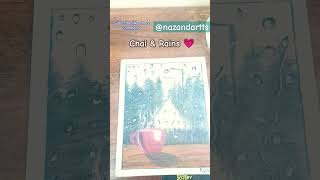 Chai Rains & window is beautiful. Acrylic easy painting series #trenfingshorts #artist #acrylicpaint