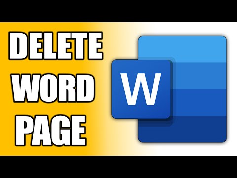 How To Delete Word Page (Easy)