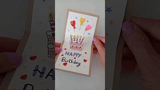 Cute Gift Card for Happy Birthday 🎀 #shorts #cardmaking  ##diycardidea #craftshorts #diy